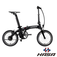 HASA赫速SEF16 16吋單速5段電動輔助碳纖前叉摺疊自行車-4色
