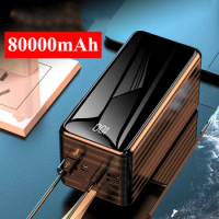 Power Bank 80000mAh Portable Charging Poverbank Mobile Phone External Battery Charger Powerbank 80000 for iPhone 14 13 Xiaomi Mi