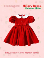 SiennaKids - Hillary Dress (1-8 Tahun) Dress Premium Anak Perempuan | Dress Katun Natal | Christmas 