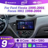 9" Multimedia for Ford Fiesta 1995 - 2001 Focus MK1 1998-2004 Car Radio 2 Din Android Stereo 4G Carplay Autoradio Head Unit Auto