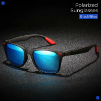 AOFLY Kacamata Polarized Original Pria Anti Silau Biru Black Wayfarer Sunglasses Wanita Hitam Frame 