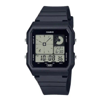 【CASIO 卡西歐】輕巧電子錶 時間雙顯示 霧黑色 環保材質錶帶 生活防水 LF-20W (LF-20W-1A)