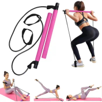 Pilates Bar Kit,Pilates Gym Equipment,Adjustable Portable Resistance Band Bar Yoga Band For Stretching, Shaping,Exercise,Sit-ups