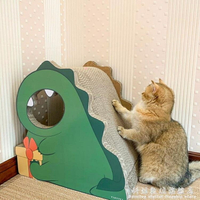 小恐龍貓抓板磨爪器立式大號貓抓柱瓦楞紙不掉屑耐磨貓咪用品爪板