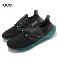 Adidas 慢跑鞋 Ultraboost 22 男鞋 黑 綠 緩震 襪套式 運動鞋 包覆 透氣 GX5564
