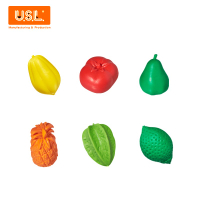 《台灣製USL遊思樂》教具 積木 軟質鳳梨水果組模型(6形,6色,96pcs) / 袋  東喬精品百貨