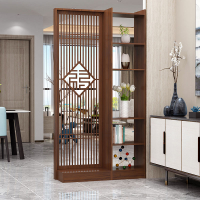 新中式 屏風 隔斷 客廳 裝飾輕奢風 玄幻實木進門間廳櫃小戶型簡約現代
