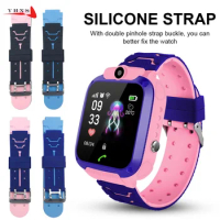 16MM Replace Smart Watch Strap for Q528 T7 Y21 Q16 Strap Child Student GPS Tracker Two-Color Silicone Wrist Belt with Connection