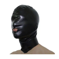 MONNIK Latex hood Rubber Mask Honeycomb eyes open mouth for Latex Party Gay Fetish Bodysuit