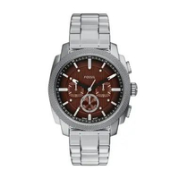 Fossil Machine Chronograph Stainless Steel with Brown Dial Watch 44mm - FS6144