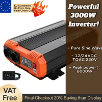 Pure Sine Wave Inverter Power Inverter 6000W DC 12V 24V 48V To AC 220V 240V 50HZ Continuous Power 3000W Suitable For Home And RV