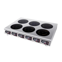 High Quality Six Ended Stainless Steel Cooker Multi Cooking Induction Cooker