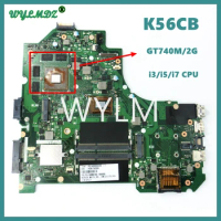 Used K56CM GT635M i3/i5/i7CPU notebook Mainboard For Asus K56CB K56CA A56C S550CM S550CB Laptop Motherboard Tested Working