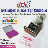 Stempel lunas tanggal custom nama toko/perusahaan | Cetak stempel lunas terima kasih tanggal custom