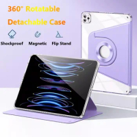 Detachable Magnetic Rotating 360-degree Case for Huawei Matepad Pro 12.6 2021 Magnetic Casing Transparency AcrylicCover Cover
