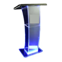 Acrylic Podium Church Pulpit Modern Rostrum Award Reception Platform Speaker Bracket Clean Transpare