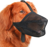 Mayerzon Dog Muzzle Patented Soft Mesh Muzzle for Small Medium Large Dogs for Scavenging Biting Lick
