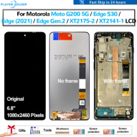 Original For Motorola Moto G200 5G Edge S30 Edge 2021 Edge Gen.2 Pantalla lcd Display Touch Panel Screen Digitizer Assembly LCD