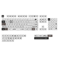 Long PBT Keycaps MOA Profile Dyes Sublimation Cats Puppy Print 140Key for Mechanical Keyboards ANSI