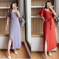 DRESS JESWIL CEY CRINGKLE IMPORT/ MUAT DARI BB 55-85kg bb max 120cm casual wanita Midi Baju Mini Pan