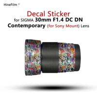 Sigma 30 1.4 Lens Decal Skin For Sigma 30mm f/1.4 DC DN Contemporary for Sony E Mount Stickers Lens Protector Coat Wrap Sticker