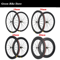 Super Light Carbon Bicycle Wheels, Tubular Road Bike Wheels, Racing Wheelset, 700C, 24mm, 38mm, 50mm, 60mm, 88mm