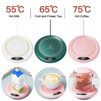 USB Cup Warmer Coffee Mug Heating Coaster 3 Temperature Setting Thermostatic Hot Plate Milk Tea Water Heating Pad Cup Heater
