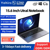 10th Gen Gaming Laptop Computer Core i5 i7 1035G1 9850H 1065G7 10885H 10880H Navidia Mx330 Card HD 15.6Inch IPS Metal Ultrabook