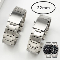 Watches Accessories 316L Stainless Steel Bracelet for Casio MDV106 107 MTP-1375 5374 1374 Strap Men WatchBand Safe Buckle 22mm