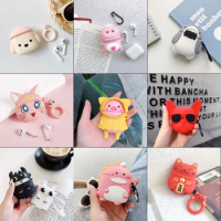 3D Cute cartoon animal pattern Protective Silicone Case Cover For Airpods 1 2 3 Pro Earphone Cover For AirPod case
