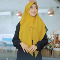 Baru Hijab Abika Khimar Audina AB 229 Kerudung Khimar Bubble Crepe Premium
