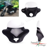 5.75" - 6.5" Headlight Fairing for Harley Custom Sportster Dyna Street 750 Street Fat Bob Low Rider Front Outer Batwing Fairing