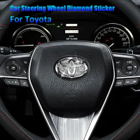 Sticker Emblem Logo Stir Mobil Bling Car Bling Berlian Imitasi Untuk Toyota / Honda Sticker