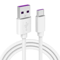Fast Charge 5A USB Type C Cable For Samsung S20 S9 S8 Xiaomi Huawei P30 Mobile Phone Charging Wire White Blcak Cable