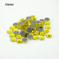 YL-Citrine Shiny Crystal AB Flatback Stone for Clothes DIY Decoration, Superior Hotfix, SS6-SS20, 1440 PCs