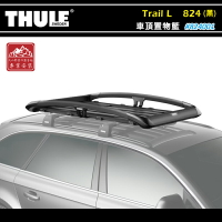 【露營趣】THULE 都樂 Trail L 824001 車頂置物籃 黑色 行李籃 行李盤 行李框 車頂籃 置物盤 車頂框 貨架 行李箱