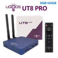 UGOOS TV BOX Android 11.0 DDR4 8GB RAM 64GB ROM RK3568 WiFi6 Media Player BT Voice Remote UT8 4G 32G Set Top Box