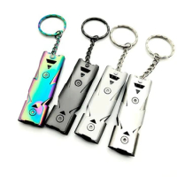 Aluminum High-frequency Emergency Survival Whistle Keychain for Camping Hiking Outdoor Sport Accessories Tools 150db