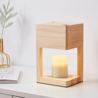 Fragrance essential oil melting candle melting candle lamp bedroom bedside wood small night lamp lamp