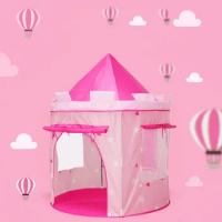 Pink Portable Toy Tent Children Indoor Outdoor Playhouse Breathable Garden Foldable Gamehouse Kids Castle Toy Girls Gifts