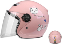 Kids Cute Four Seasons Helmets, Motorcycle R Half Helmet for 4-8 Years Old Children, Boys Girls Yout
