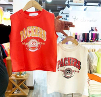 เสื้อยืดเด็กแขนเต่อ สกรีนอักษรภาษาอังกฤษ PACKERS