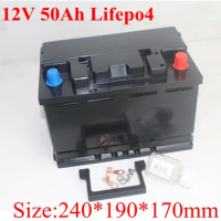 Lifepo4 12v 50ah Lifepo4 Battery Pack Inverter Boost Portable Battery Use for Car Ebike Motorbike Lead Acid Battery UPS Battery