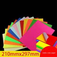 50 Sheets A4 Self Adhesive Sticker Color White kraft clear Sticker Label Laser Inkjet Printer Craft Paper label Stickers A4