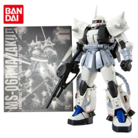 Bandai Genuine Gundam Model Kit Anime Figure MG 1/100 MS-06R-1A ZAKU II Collection Gunpla Anime Action Figure Toys for Children