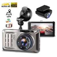 4K 2160P Car DVR WiFi Dash Cam Rear View Camera Vehicle Drive Video Recorder Parking Monitor Night Vision Auto Black Box Dashcam