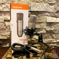 現貨可分期 贈防震架/桌上型架/線材 公司貨 Tascam TM-80 TM 80 電容式 麥克風 宅錄 收音 唱歌 直播