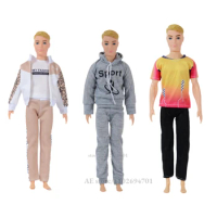 Fashion Clothings for 1/6 30cm BJD Ken Boy Friend Male Doll Barbie Blyth MH CD FR SD Kurhn Clothes Accessories Toy Gift for Girl