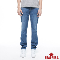 BRAPPERS 男款 HM-中腰系列-中腰全棉修身直筒褲-藍