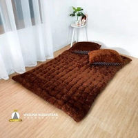 SKY - KING KASUR GENDER 200X180 ( Ukuran Bahan ) BULU RASFUR HALUS DAN TEBAL BONUS 2 BANTAL GRATIS K